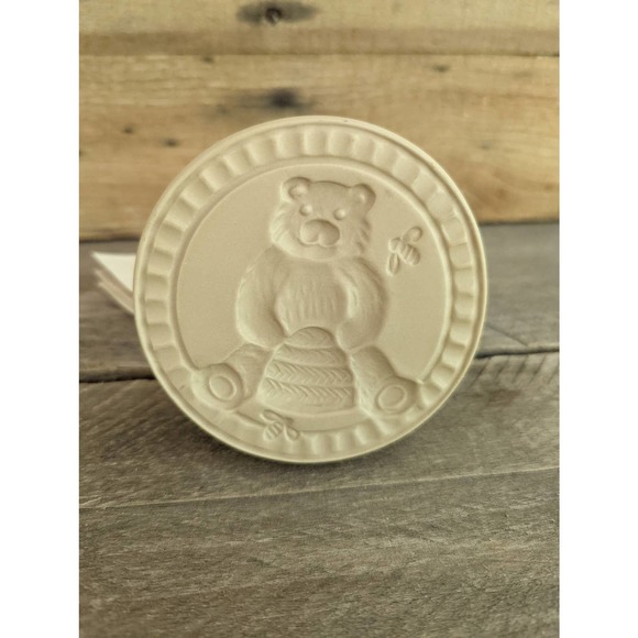 Vintage 1995 Brown Bag Cookie Art Beehive Bear Cookie Stamp / Butter Stamp - Picture 7 of 7